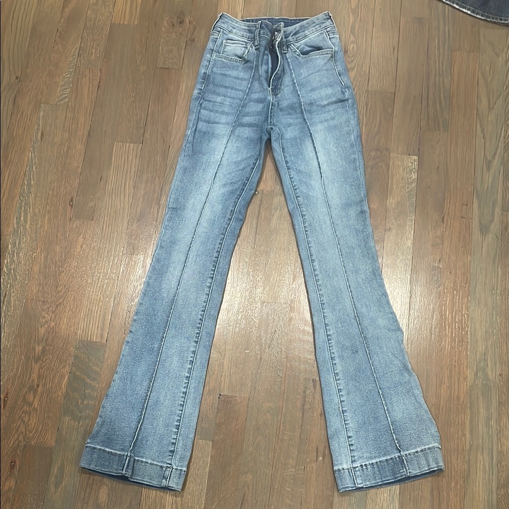 SHEIN Flare Wide Leg Jeans
